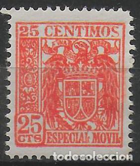 Stamps: Sello timbre fiscal especial movil 25 c&eacute;ntimos (01)