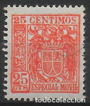 Stamps: Sello timbre fiscal especial movil 25 c&eacute;ntimos (03)