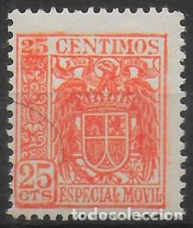 Stamps: Sello timbre fiscal especial movil 25 c&eacute;ntimos (04)