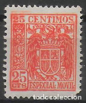 Sellos: Sello timbre fiscal especial movil 25 c&eacute;ntimos (44)