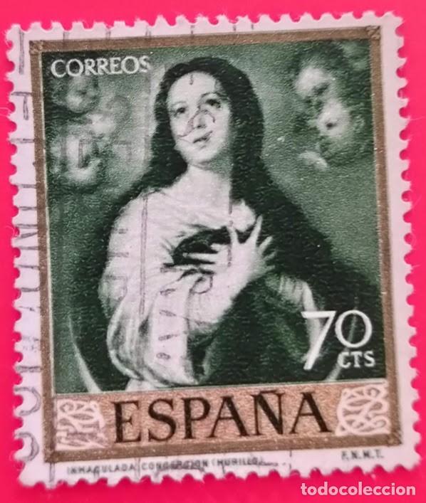Sellos: Sello de Espa&ntilde;a 1960 Inmaculada de Murillo n&ordm; 1273 - Foto 1