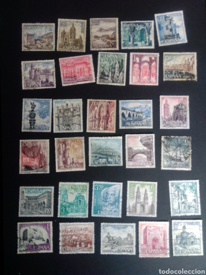 Stamps: LOTE DE SELLOS. 4 SERIES DE LAS SERIES TUR&Iacute;STICAS.