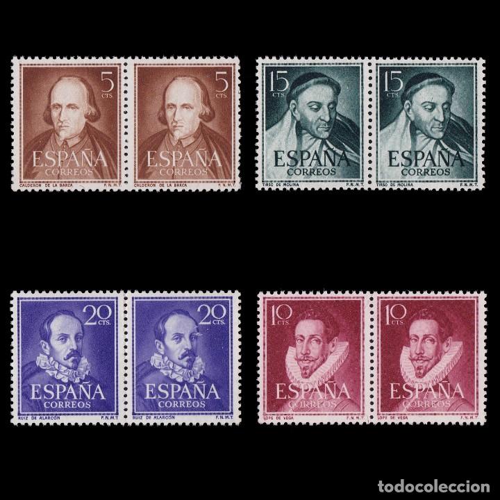 Sellos: 1950-53.Literatos.Serie Blq 2.MNH.Edifil.1071-1074