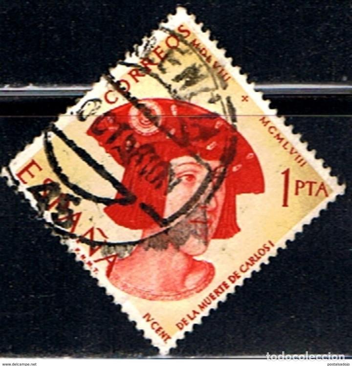 Sellos: ESPA&Ntilde;A // EDIFIL 1228 // 1958 ... . USADO - Foto 1