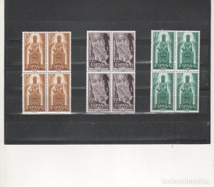 Francobolli: ESPA&Ntilde;A-Monserrat 1192/94 bloques de 4 Sellos nuevos sin fijasellos (seg&uacute;n foto)
