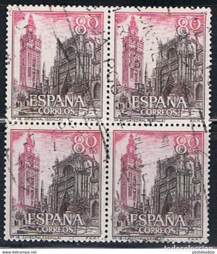Sellos: ESPA&Ntilde;A // EDIFIL 1647 BLOQUE DE 4 // 1965 ... USADO - Foto 1
