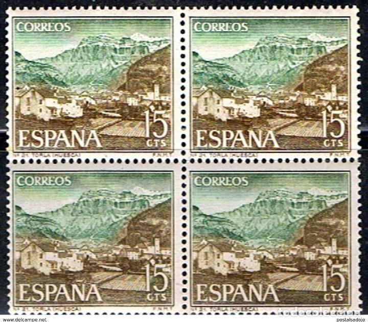 Sellos: ESPA&Ntilde;A // EDIFIL 1727 // 1966 ... BLOQUES DE 4 ... NUEVOS - Foto 1