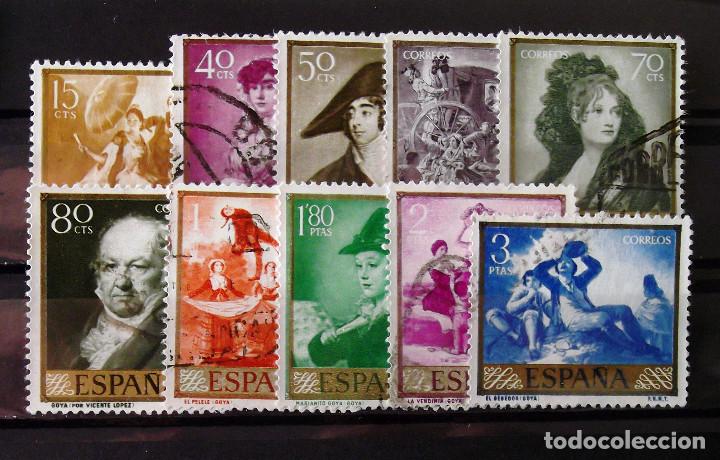Sellos: 1210-9, SERIE EN USADO, GOYA. - Foto 1