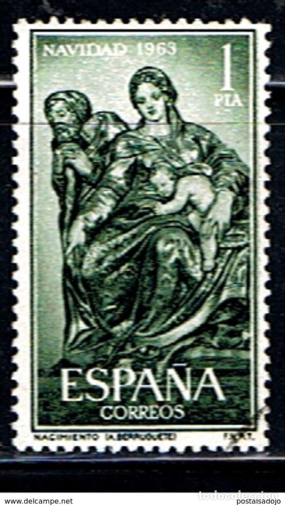 Sellos: ESPA&Ntilde;A // EDIFIL 1535 // 1963 .... USADO - NAVIDAD - Foto 1