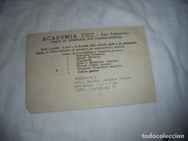 Sellos: TARJETA CIRCULADA ACADEMIA CCC - Foto 2