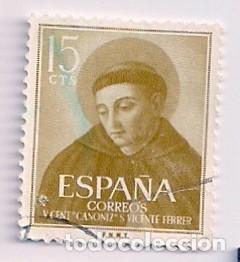 Sellos: ED. 1183. SAN VICENTE FERRER 1955. USADO - Foto 1