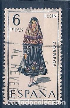 Sellos: ED. 1900. TRAJES T&Iacute;PICOS ESPA&Ntilde;OLES. LE&Oacute;N. USADO - Foto 1