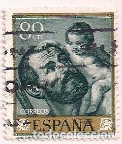 Sellos: ED. 1501. PINTURA RIBERA. SAN CRIST&Oacute;BAL. USADO - Foto 1