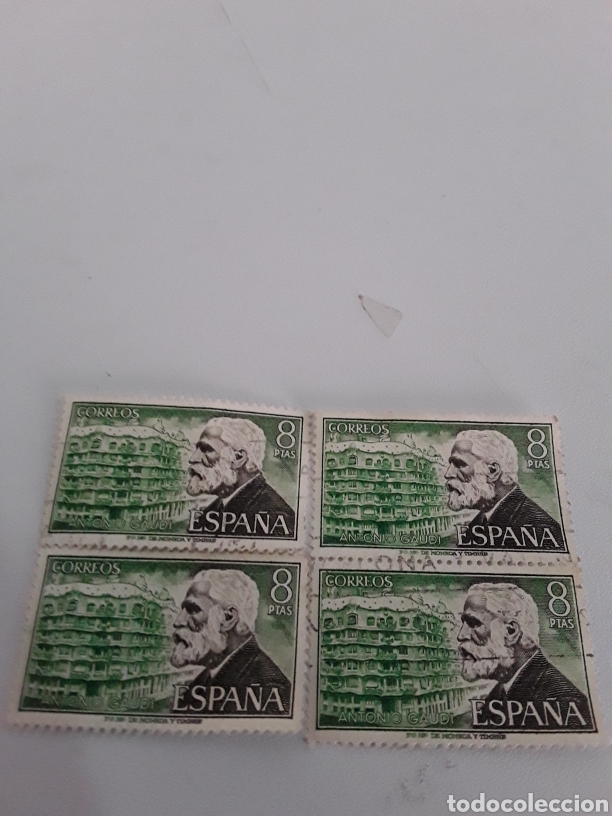 Sellos: Lote 4 Sellos Espa&ntilde;a Antonio Gaudi - Foto 1