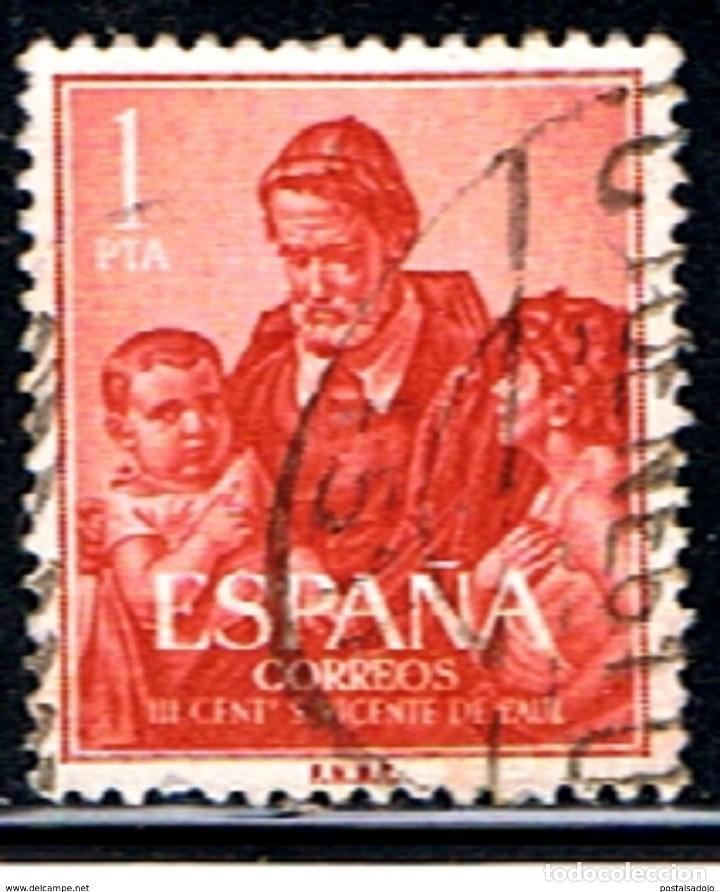 Sellos: ESPA&Ntilde;A // EDIFIL 1297 // 1960 ... USADO - Foto 1