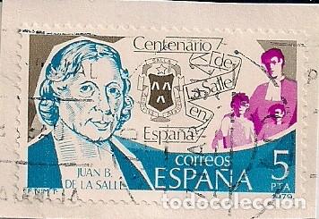Sellos: ED. 2511. CENTENARIO DE LA SALLE. USADO - Foto 1
