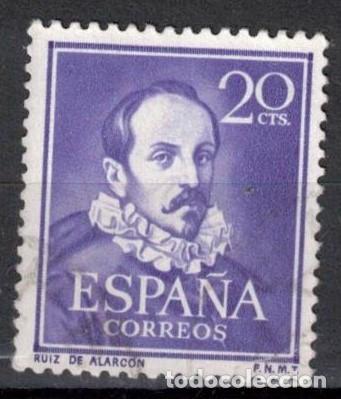 Sellos: ESPA&Ntilde;A 1950 - EDIFIL 1074 - LITERATOS - Foto 1