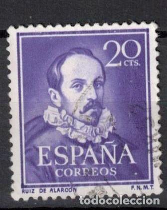 Sellos: ESPA&Ntilde;A 1950 - EDIFIL 1074 - LITERATOS - Foto 1