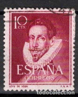 Sellos: ESPA&Ntilde;A 1950 - EDIFIL 1072 - LITERATOS - Foto 1