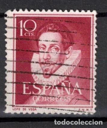 Sellos: ESPA&Ntilde;A 1950 - EDIFIL 1072 - LITERATOS - Foto 1