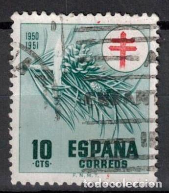 Sellos: ESPA&Ntilde;A 1950 - EDIFIL 1085 - PRO TUBERCULOS - Foto 1