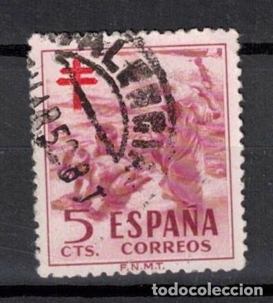 Sellos: ESPA&Ntilde;A 1951 - EDIFIL 1103 - PRO TUBERCULOS - Foto 1