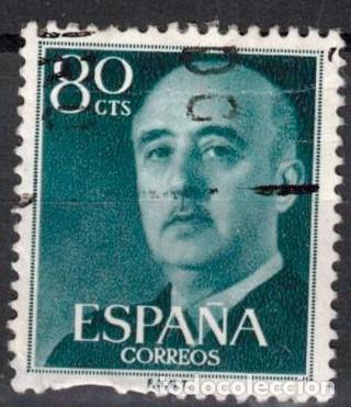 Sellos: ESPA&Ntilde;A 1955 - EDIFIL 1152 - GENERAL FRANCO - Foto 1