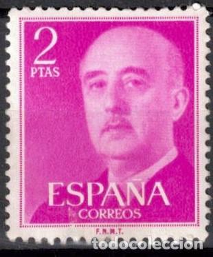 Sellos: ESPA&Ntilde;A 1955 - EDIFIL 1158 - GENERAL FRANCO - Foto 1