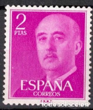 Sellos: ESPA&Ntilde;A 1955 - EDIFIL 1158 - GENERAL FRANCO - Foto 1