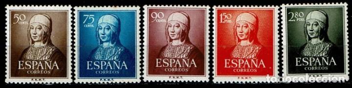 Sellos: ESPA&Ntilde;A 1951 - EDIFIL 1092/1096 (*) - Foto 1