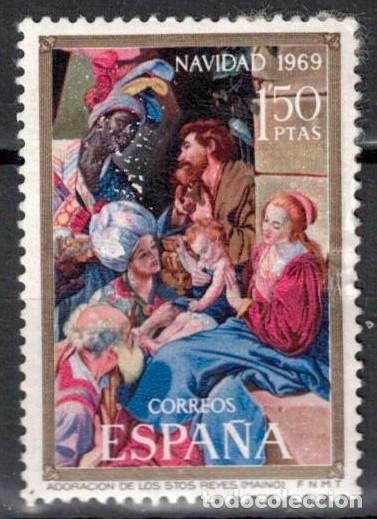 Sellos: ESPA&Ntilde;A 1969 - EDIFIL 1944- NAVIDAD - Foto 1