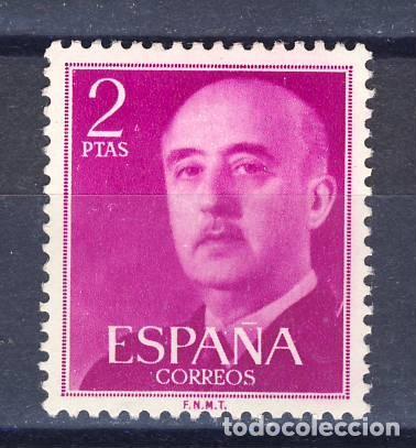 Timbres: 2 PTAS. GENERAL FRANCO.-1955-56.- EDIFIL 1158**.- (4)
