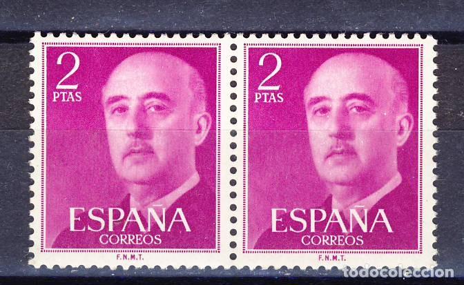 Selos: 2 PTAS. GENERAL FRANCO.-1955-56.- PAREJA.- EDIFIL 1158**.- (2)