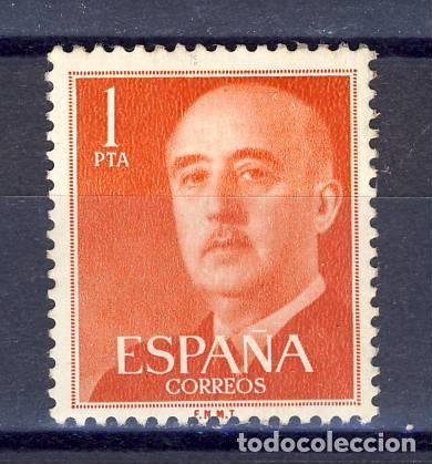 Timbres: 1 PTA. GENERAL FRANCO.-1955-56.- EDIFIL 1153**.-