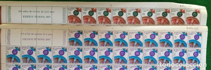 Sellos: SERIE EUROPA 1967. 100 SERIES PLIEGO COMPLETA. EDIFIL 1795/1796