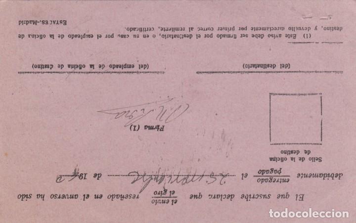 Sellos: TARJETA DE AVISO DE RECIBO DE CORREOS - Foto 2