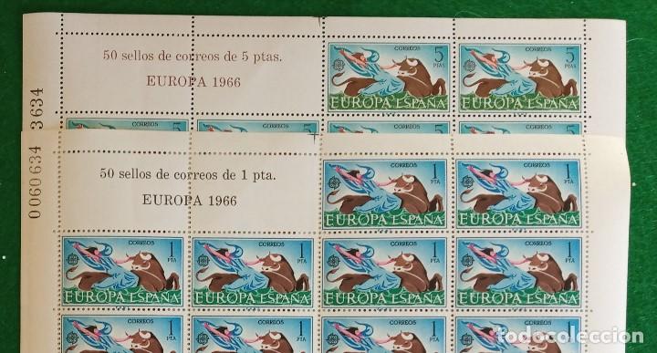 Sellos: SERIE EUROPA 1966. 75 SERIES PLIEGO COMPLETAS. EDIFIL 1747/1748