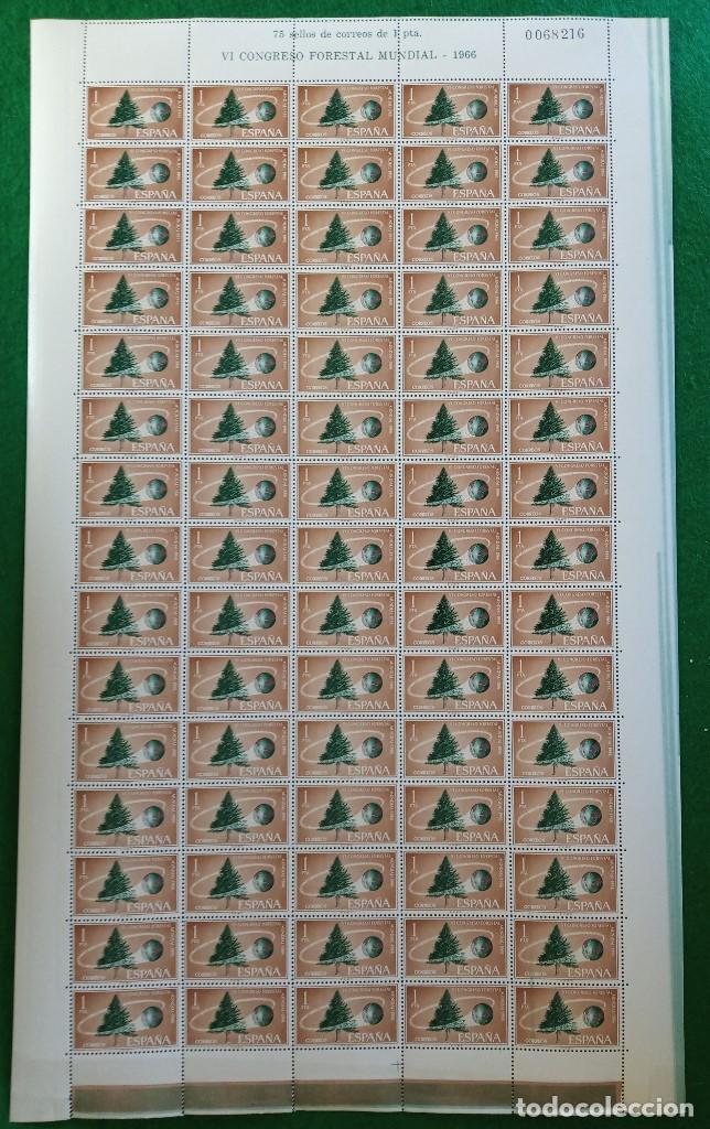 Sellos: SERIE IV CONGRESO FORESTAL MUNDIAL 1966. 75 SERIES PLIEGO COMPLETAS. EDIFIL 1736.