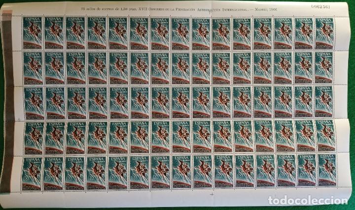 Sellos: SERIE CONGRESO FEDERACI&Oacute;N ASTRON&Aacute;UTICA 1966. 75 SERIES PLIEGO COMPLETAS. EDIFIL 1749