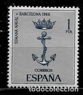 Sellos: SEMANA NAVAL EN BARCELONA - EDIFIL 1737 - 1966 - Foto 1