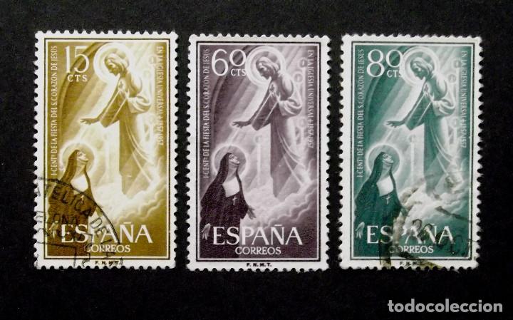 Sellos: 1206-8, SERIE EN USADO. SAGRADO CORAZ&Oacute;N. - Foto 1