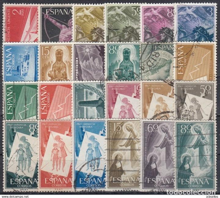 Sellos: Espa&ntilde;a a&ntilde;o 1956 y 1957 completo usado - Foto 1