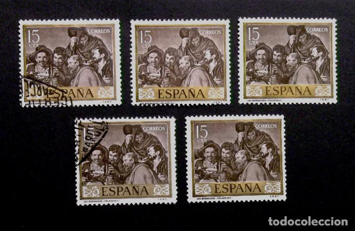Sellos: 1238, CINCO SELLOS USADOS. VEL&Aacute;ZQUEZ. - Foto 1