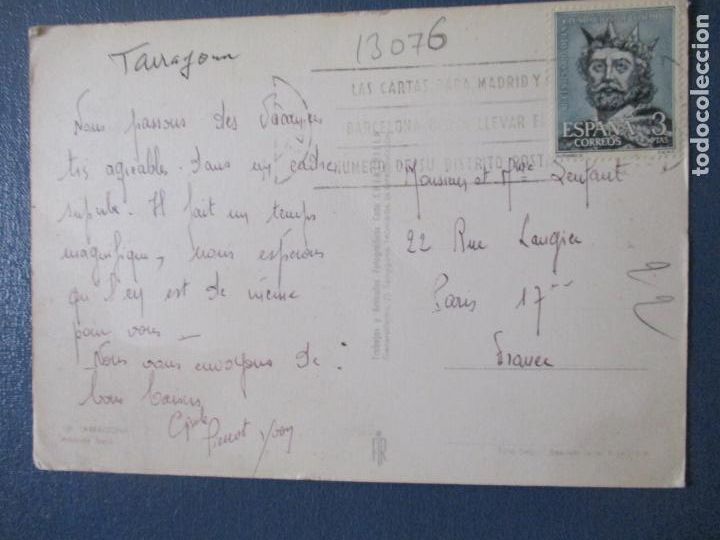 Sellos: POSTAL CIRCULADA de tarragona a paris - Foto 2