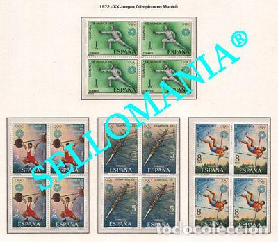Sellos: 1972 JUEGOS OLIMPICOS MUNICH 2098 / 2101 ** MNH B4 FENCING ESGRIMA TC21723