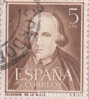 Sellos: EDIFIL 1071. CALDER&Oacute;N DE LA BARCA. USADO. - Foto 1