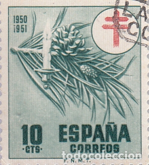 Sellos: EDIFIL 1085. PROTUBERCULOSOS 1950. USADO. - Foto 1