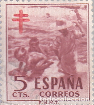 Sellos: EDIFIL 1103. PROTUBERCULOSOS 1951. USADO. - Foto 1