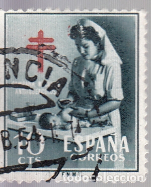 Sellos: EDIFIL 1121. PROTUBERCULOSOS 1953. USADO. - Foto 1