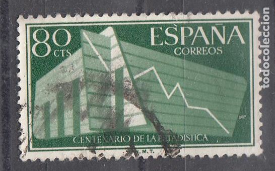 Sellos: EDIFIL 1197. ESTAD&Iacute;STICA 1956. USADO. - Foto 1
